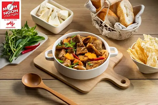 m&iacute;t non om sườn chay củ sen