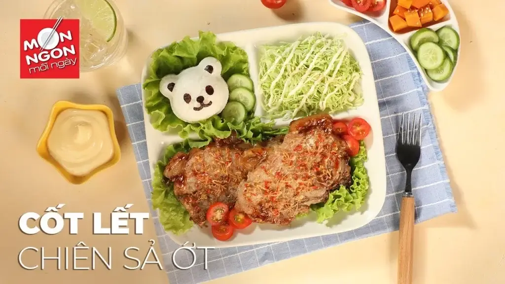 Cách ướp sườn cốt lết chiên sả ớt ngon bá cháy