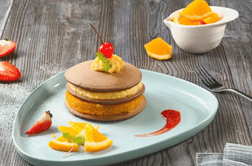 Món Pancake custard trứng