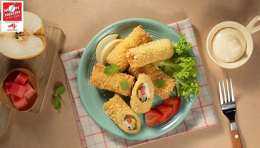 Cach lam SANDWICH TRAI CAY CHIEN GION