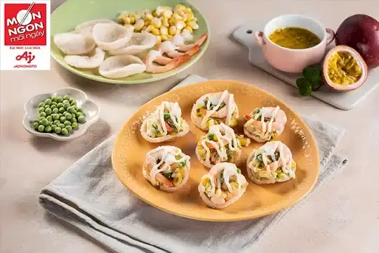 snack phồng t&ocirc;m rau củ