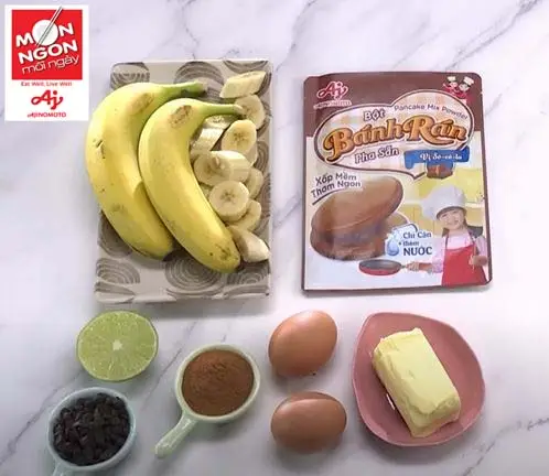 Cach lam BANH MUFFIN CHUOI SOCOLA nguyen lieu