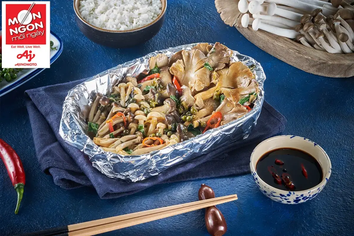 nấm nướng giấy bạc