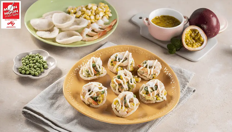 snack phồng t&ocirc;m rau củ