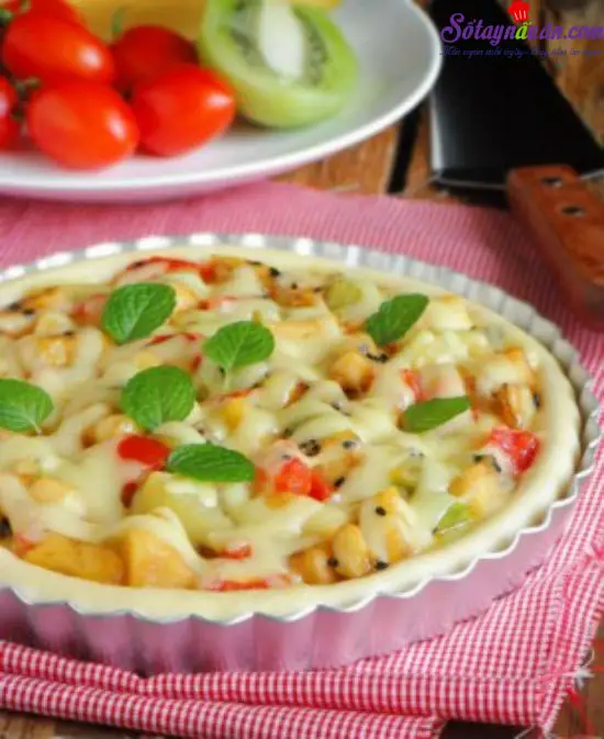 c&aacute;ch lamg pizza hoa quả 5