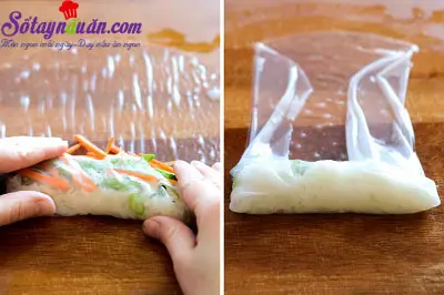 C&aacute;ch l&agrave;m gỏi cuốn chấm sốt bơ đậu phộng ngon m&ecirc; mẩn 12