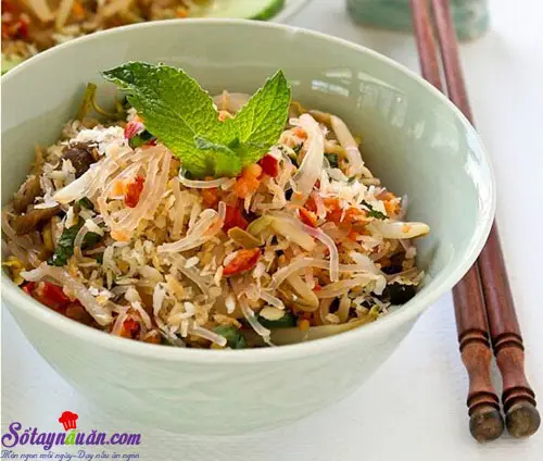 c&aacute;ch l&agrave;m miến trộn chua cay 6