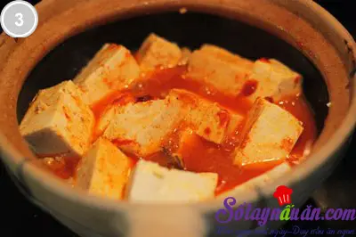 Đậu phụ om dưa cải chua 3