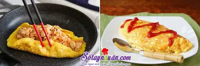 Hướng dẫn l&agrave;m m&oacute;n trứng bọc cơm vừa ngon vừa đẹp mắt 5