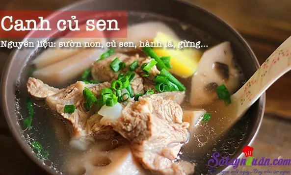 Hướng dẫn cách nấu canh củ sen hầm sườn non thanh mát