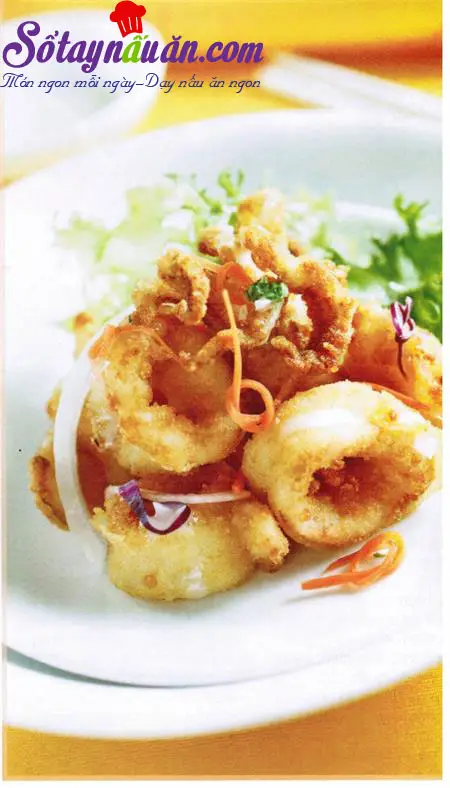 Mực rán giòn sốt mật ong