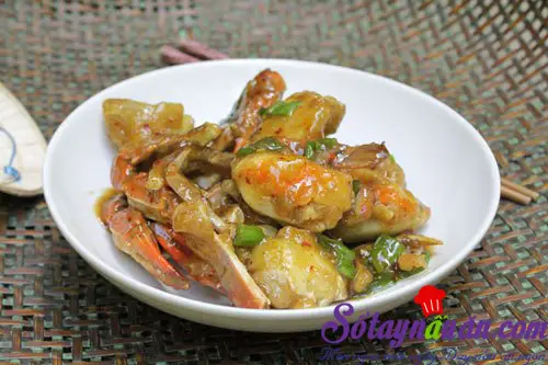 Ghẹ rang sốt dầu hào
