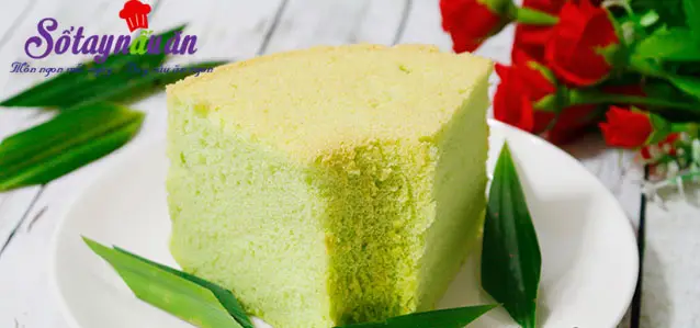 Cách làm bánh chiffon lá dứa thơm mềm xốp cực ngon