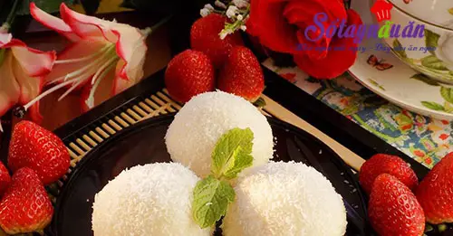 Cách làm mochi hoa quả dẻo thơm mát lành