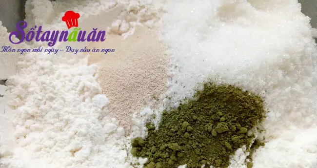 C&aacute;ch l&agrave;m b&aacute;nh bao chay nh&acirc;n tr&agrave; xanh cực dễ cực ngon 1