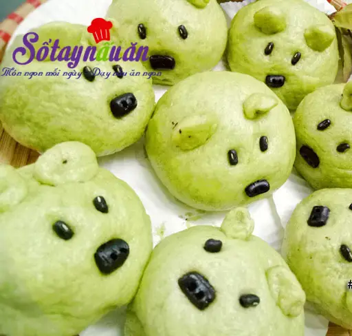 C&aacute;ch l&agrave;m b&aacute;nh bao chay nh&acirc;n tr&agrave; xanh cực dễ cực ngon