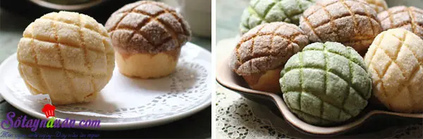 c&aacute;ch l&agrave;m b&aacute;nh melon pan ngon tuyệt 8