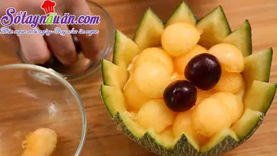 C&aacute;ch l&agrave;m b&aacute;nh mousse dưa lưới 5