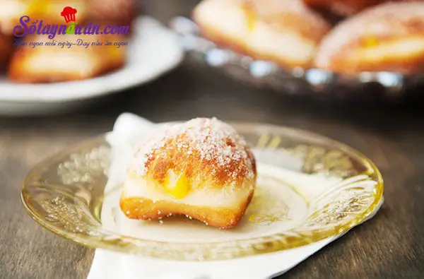 Hướng dẫn l&agrave;m b&aacute;nh malasada vị chanh leo thơm ngon kết quả