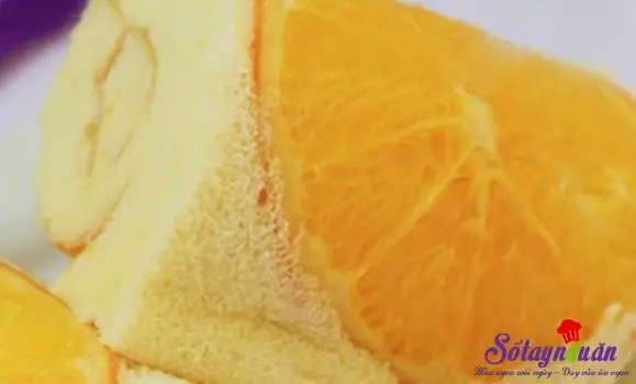 Làm bánh bông lan cam tươi