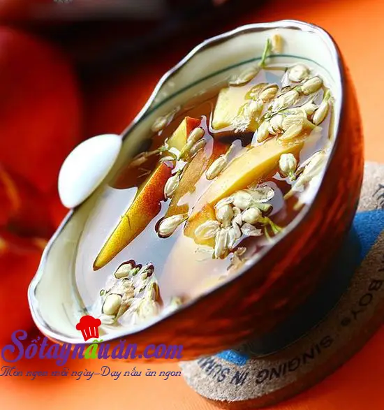 Hướng dẫn cách làm trà đào hoa nhài thơm lừng