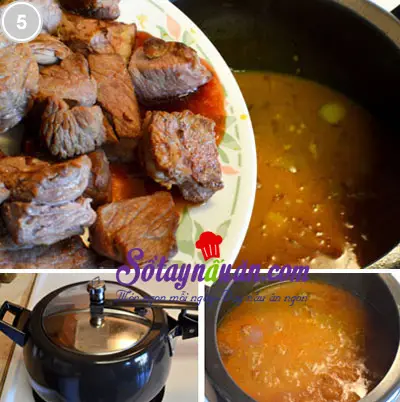 B&ograve; hầm c&agrave; ri nước cốt dừa 5