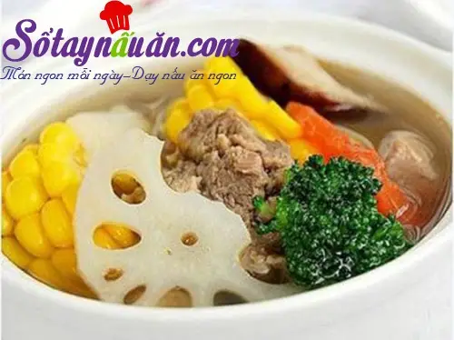 Trời se lạnh, tự tay làm bò hầm củ sen ngô ngọt cực dễ