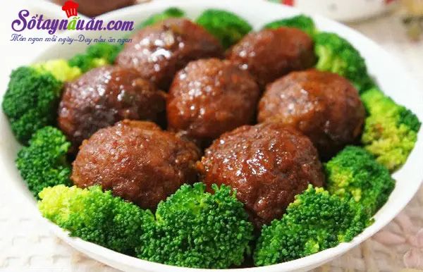 C&ocirc;ng thức thịt vi&ecirc;n trứng c&uacute;t sốt lạ miệng kết quả