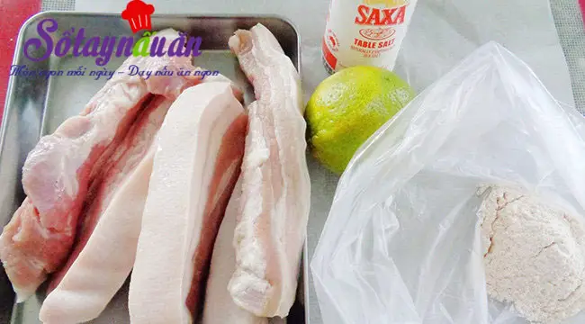 Học l&agrave;m thịt ba chỉ chi&ecirc;n gi&ograve;n từng miếng cực hấp dẫn nguy&ecirc;n liệu
