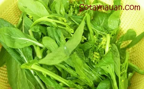 Cải x&agrave;o nấm hương 2