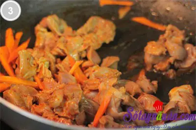 Mề g&agrave; x&agrave;o rau củ 3