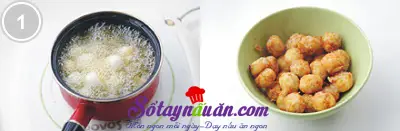 trứng c&uacute;t x&agrave;o mộc nhĩ chua ngọt 1