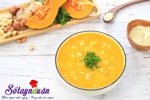 Ch&aacute;o t&ocirc;m b&iacute; đỏ hạt sen