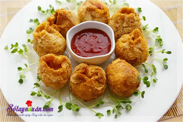Hướng dẫn l&agrave;m đậu phụ bọc thịt g&agrave; chi&ecirc;n gi&ograve;n rụm tuyệt ngon kết quả