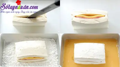 Hướng dẫn l&agrave;m đậu phụ kẹp ph&ocirc; mai chi&ecirc;n x&ugrave; ngon m&ecirc; mẩn 2