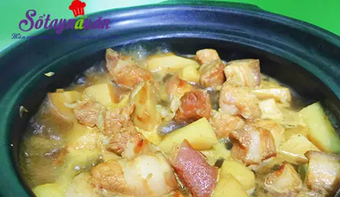 Thịt ba chỉ kho măng 1