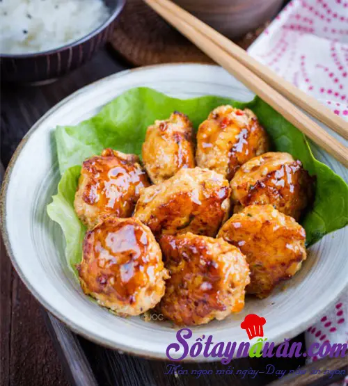 Gà viên nước sốt