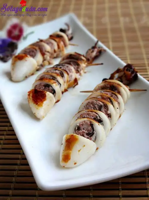 Hướng dẫn làm mực nhồi thịt nướng thơm nức mũi