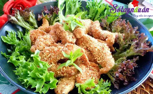 Thịt gà chiên gạo rang giòn thơm khó cưỡng