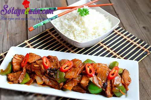 Thịt lợn xào tiêu